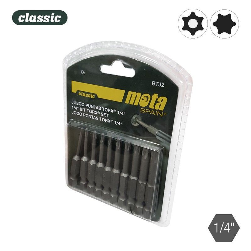 Juego puntas torx tamper x 50mm 10 piezas btj2