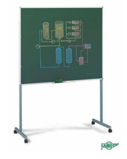 Juego soportes metálicos para pizarras con ruedas