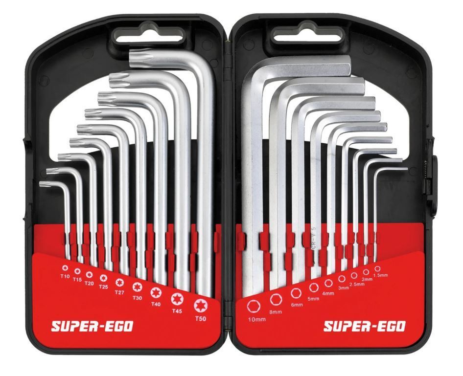 Juego Super-Ego 9 llaves Allen + 9 llaves Torx