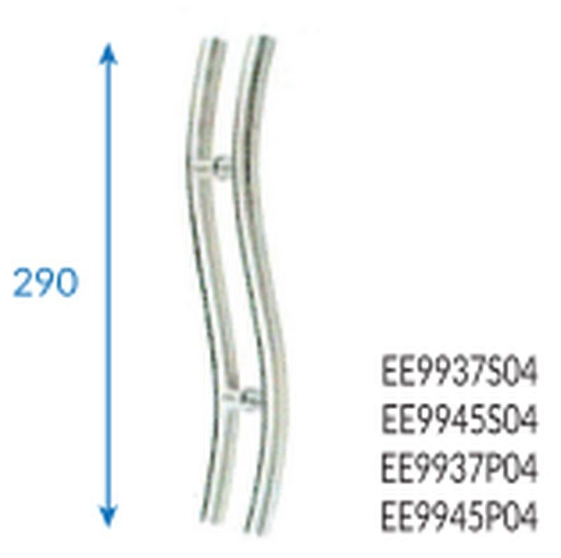 Juego tirador tt033/s-s mate inox.