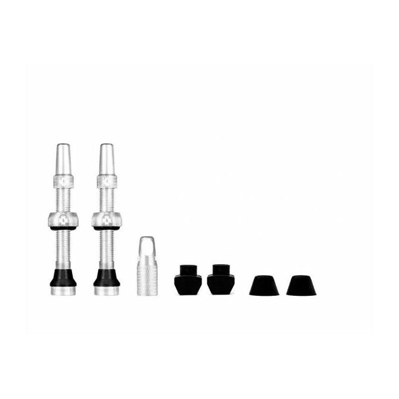 Juego valvulas muc-off aluminio tubeless 44 mm plata