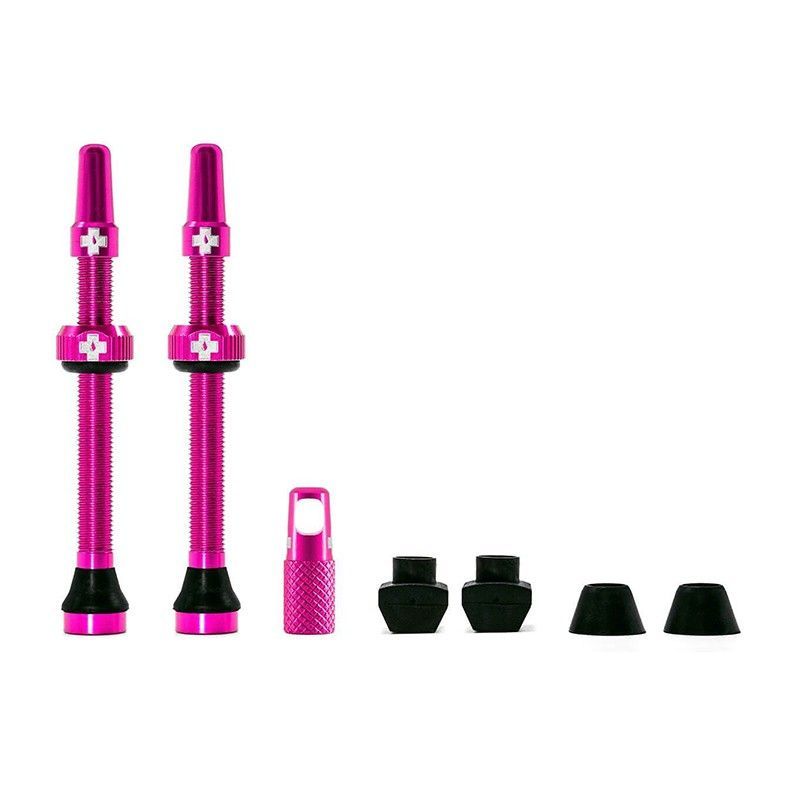 Juego valvulas muc-off tubeless 80mm aluminio morado