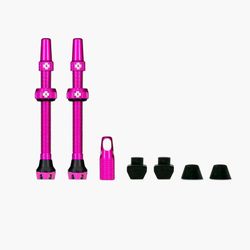Juego Valvulas Muc-Off Tubeless 80mm Aluminio Rosa