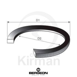 Junta Cristal Caucho Bergeon 249414 Plana Cristales Redondos D1 29,50mm x D2 28,00mm