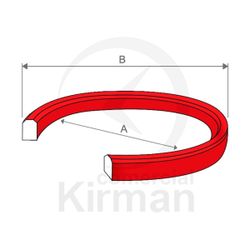 Junta Cristal Nylon Rojo 249556 Relojes Impermeables A 32,34mm x B 33,50mm