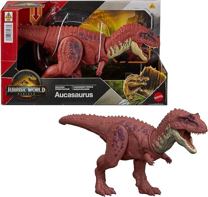 Jurassic World Figura dinosaurio Wild Roar Attack Aucasaurus