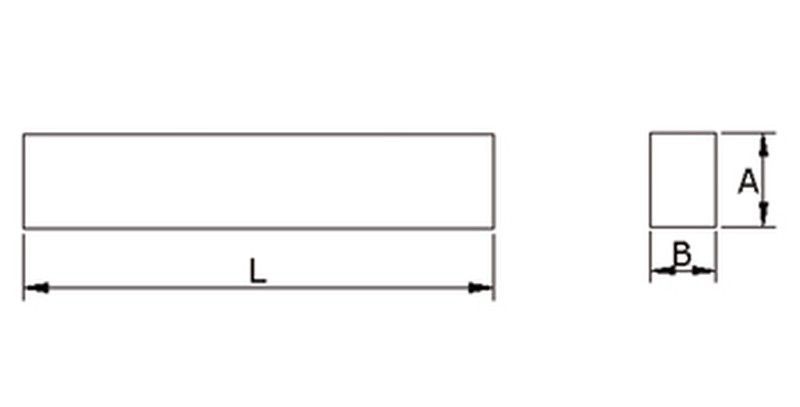 K522 - dormer hss-e brillante cuchillas rectangular h13 din 4964 d