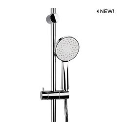 Kit barra de ducha xena con mango de ducha eclipse y flexo cromado