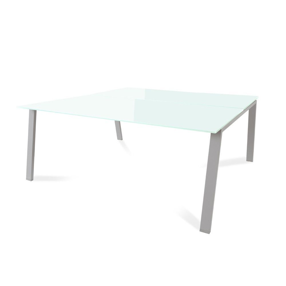 Kit Blanca Mesa 180 x 163 Aluminio / Cristal Blanco