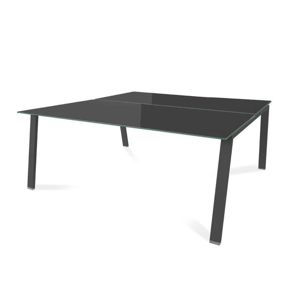 Kit Blanca Mesa 180 x 163 Antracita / Cristal Negro