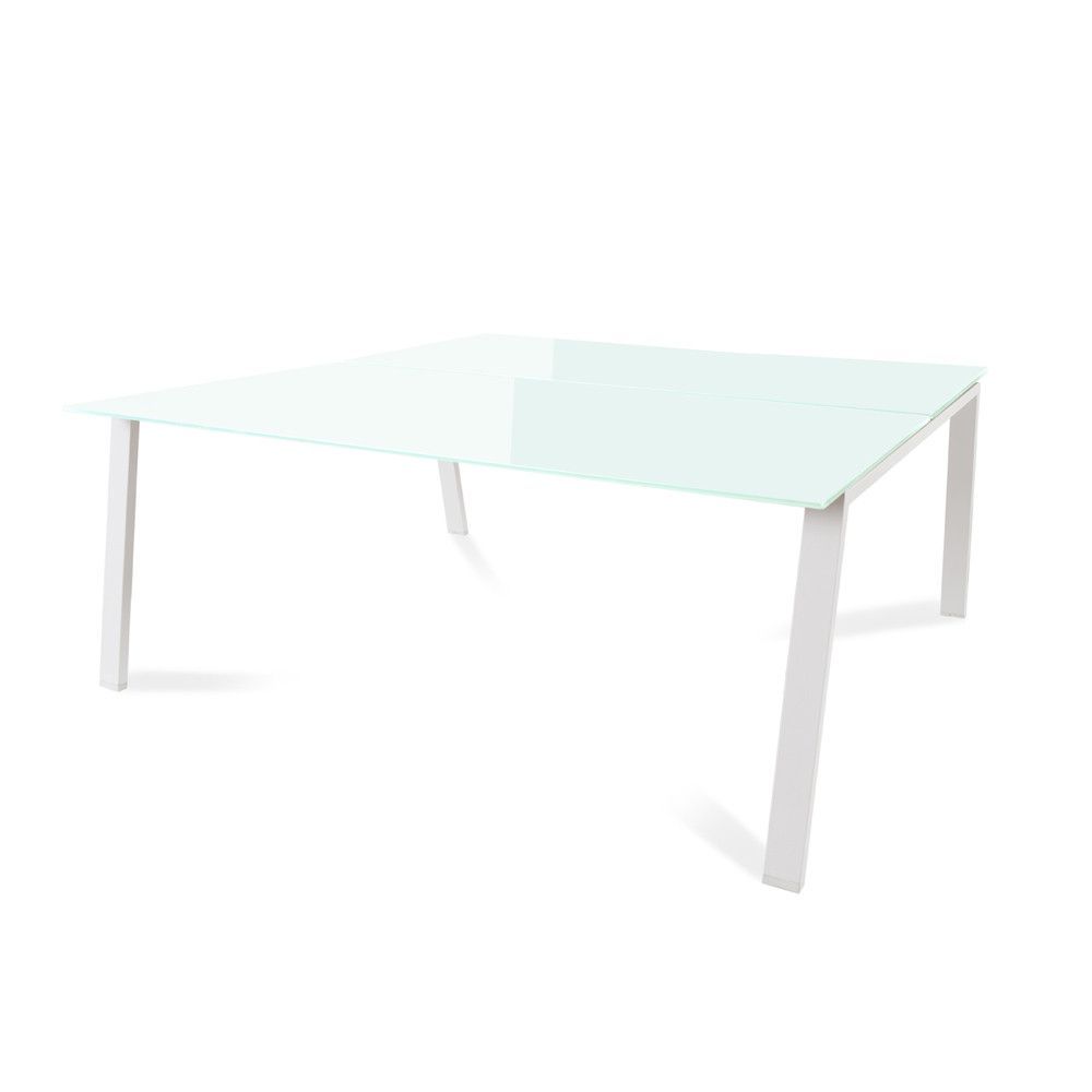 Kit Blanca Mesa 180 x 163 Blanco / Cristal Blanco