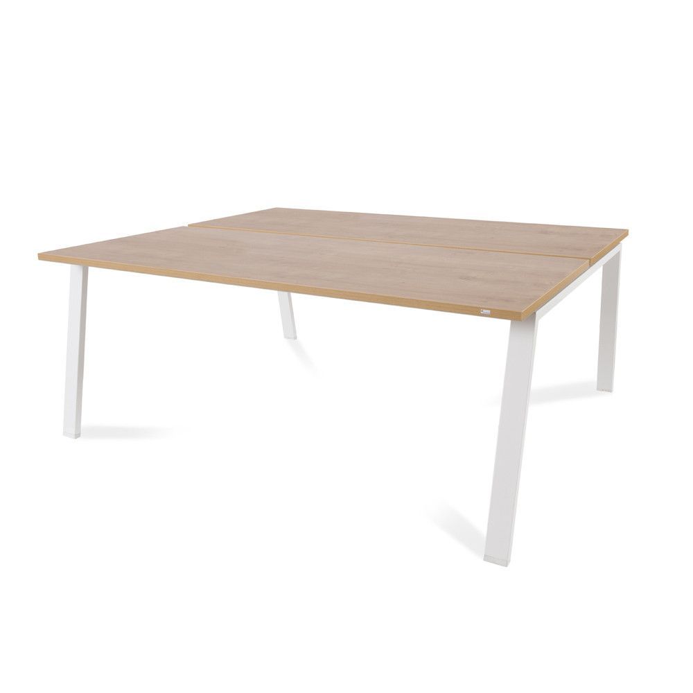 Kit Blanca Mesa 180 x 163 Blanco/ Roble