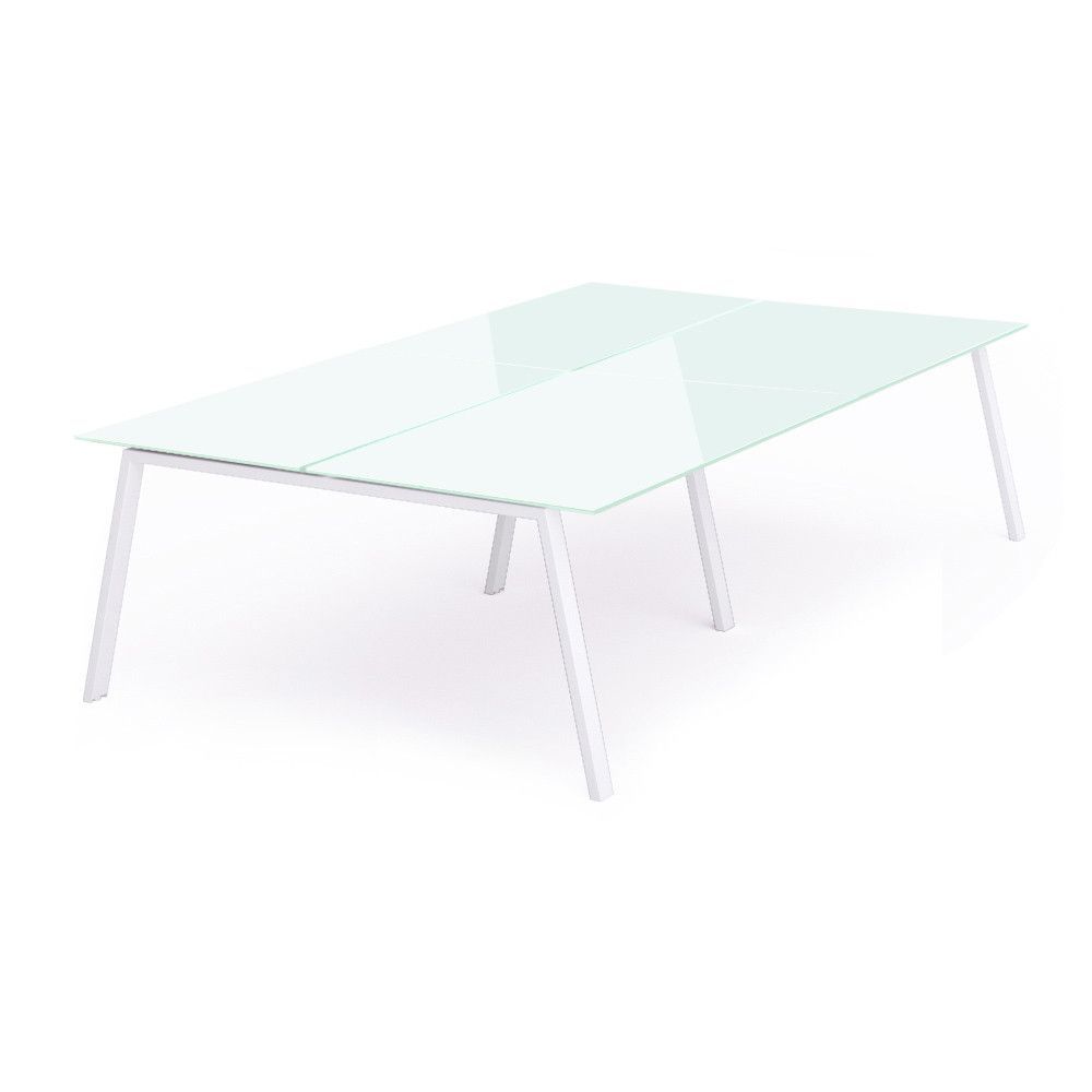 Kit Blanca Mesa 320 x 163 Blanco / Cristal Blanco