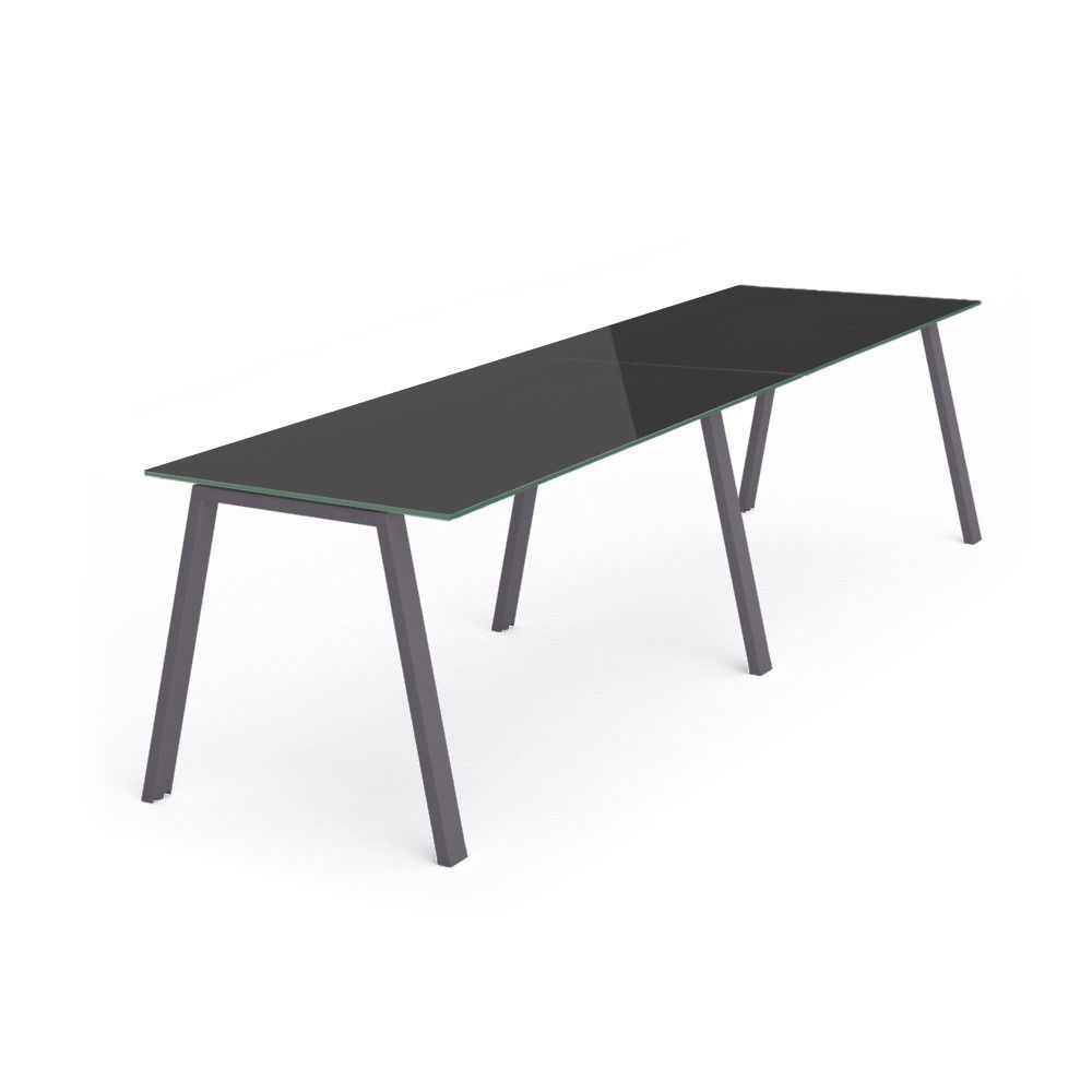 Kit Blanca Mesa 320 x 80 Antracita / Cristal Negro