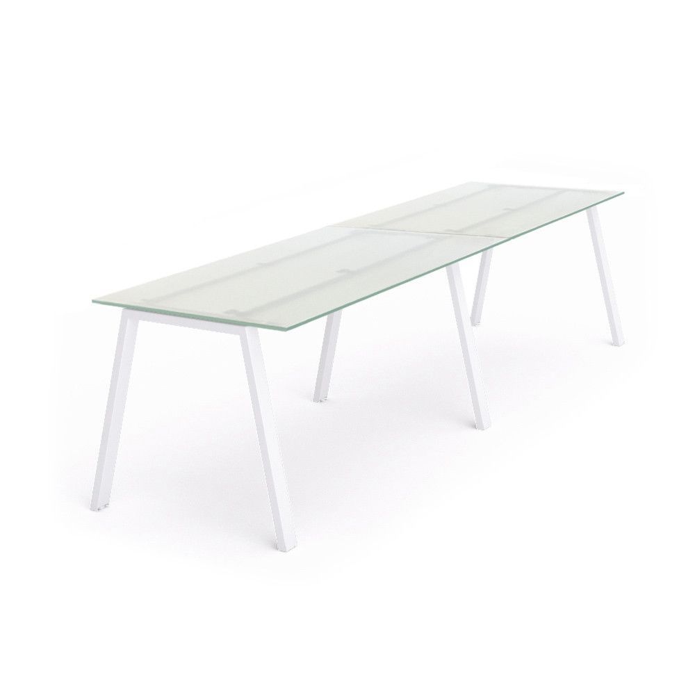 Kit Blanca Mesa 320 x 80 Blanco / Cristal