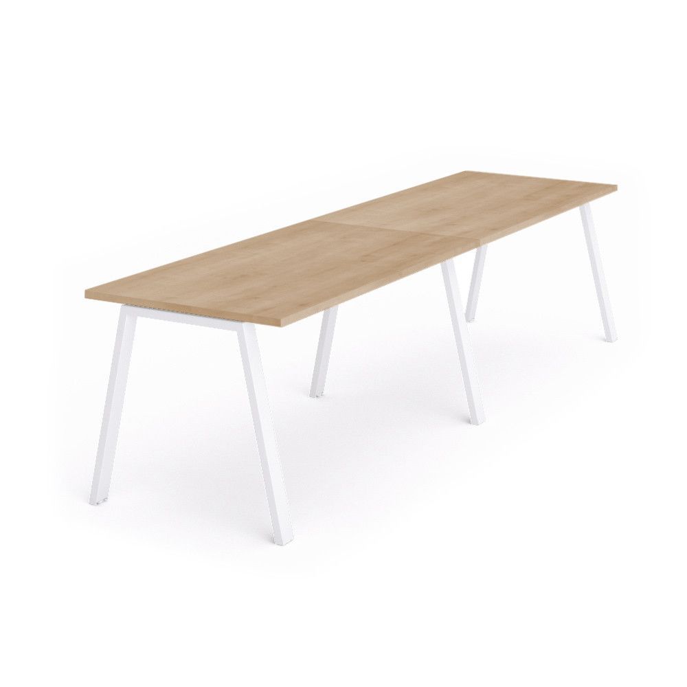 Kit Blanca Mesa 320 x 80 Blanco/ Roble