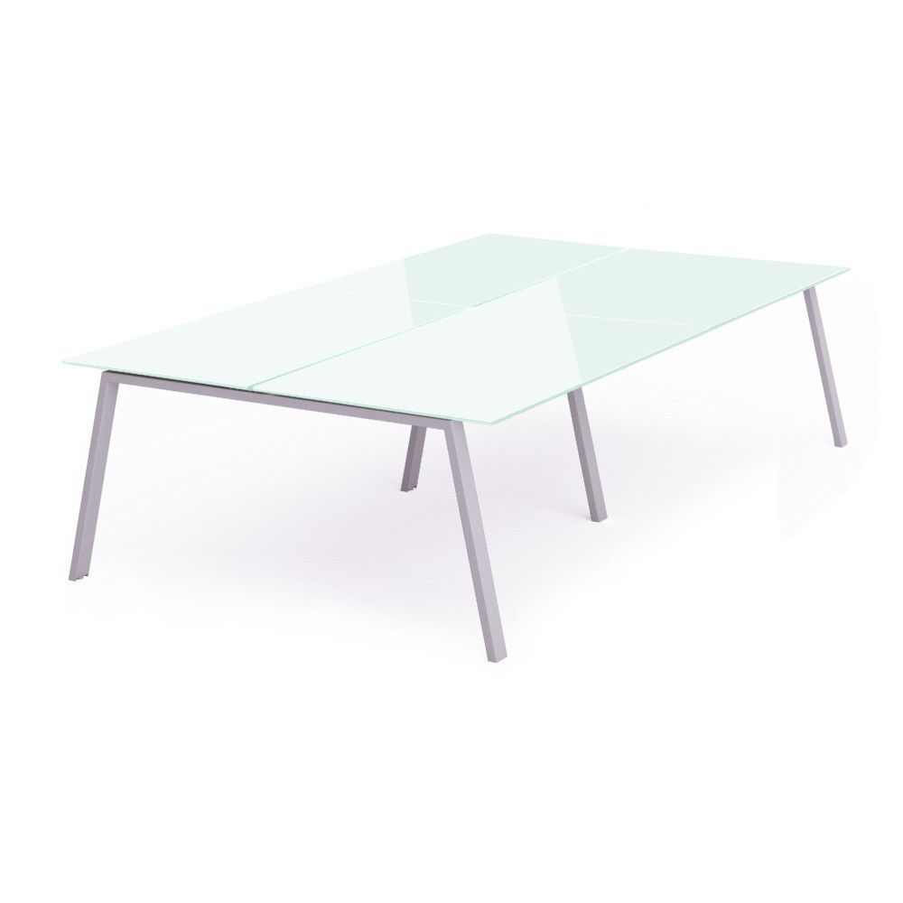 Kit Blanca Mesa 360 x 163 Aluminio / Cristal Negro