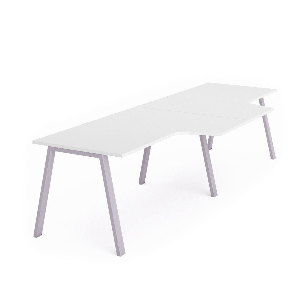 Kit Blanca Mesa L Doble 320 x 120 x 80  Aluminio / Blanco