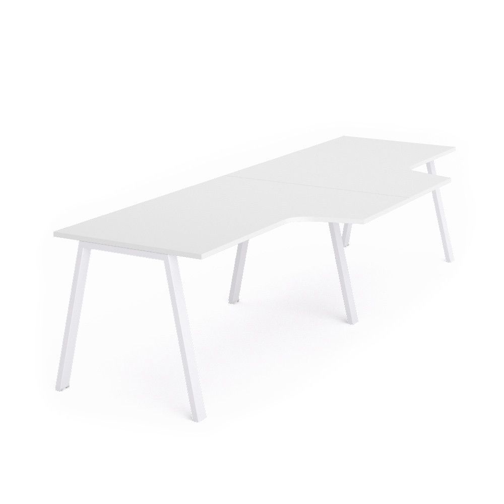 Kit Blanca Mesa L Doble 320 x 120 x 80  Blanco / Blanco