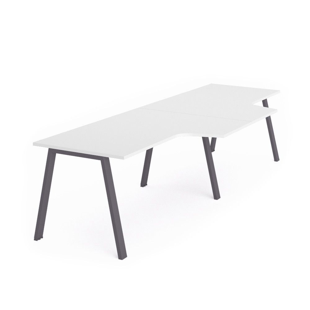 Kit Blanca Mesa L Doble 360 x 120 x 80 Antracita / Blanco