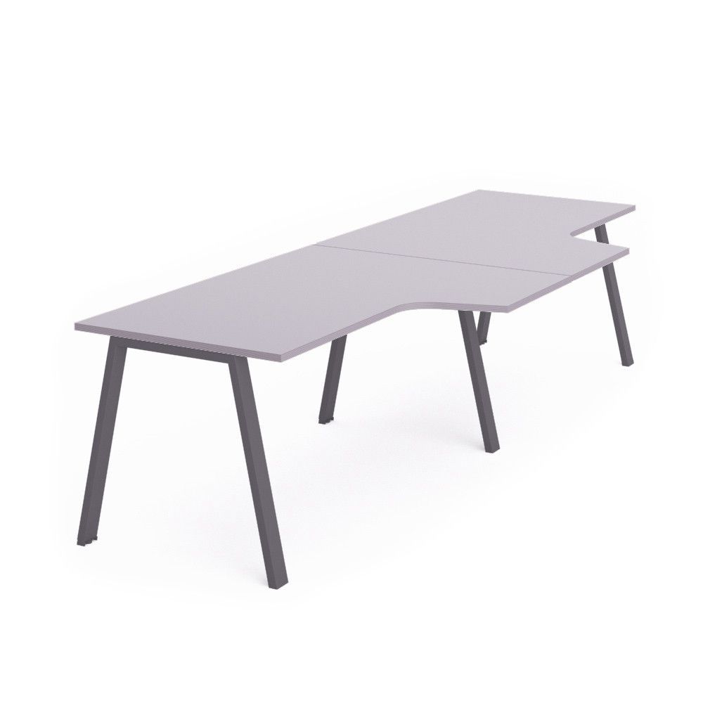 Kit Blanca Mesa L Doble 360 x 120 x 80 Antracita / Gris