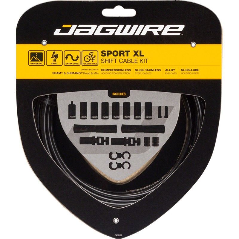Kit cable cambio y funda jagwire sport xl (sram/shimano/campagnolo) negro