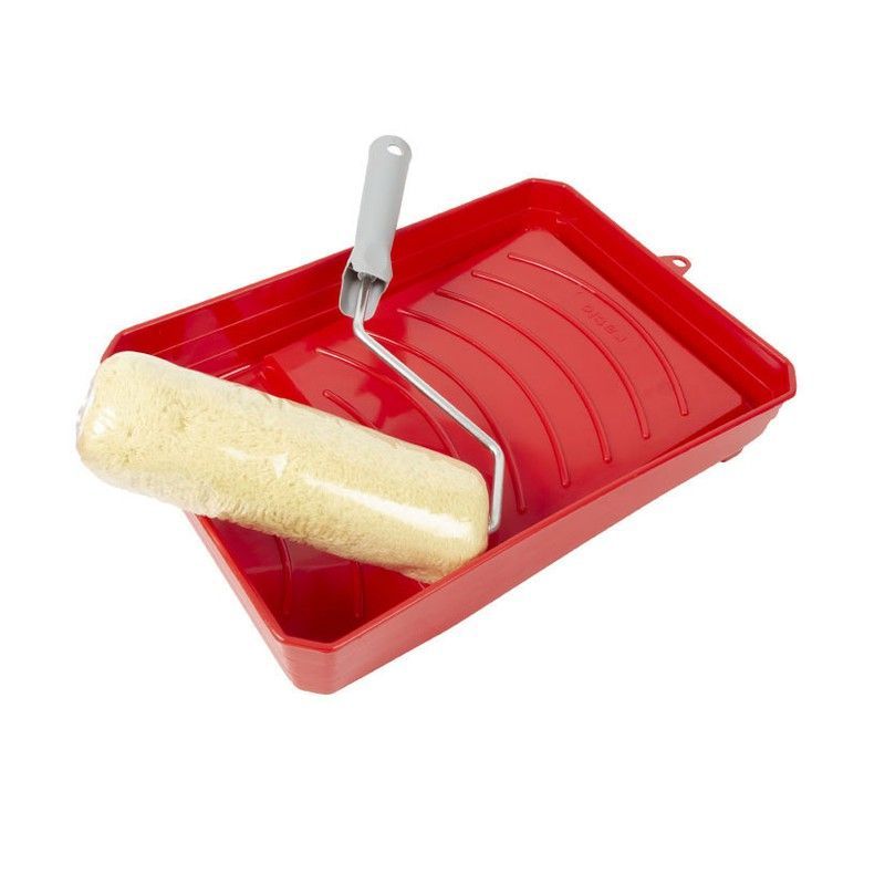 Kit cubeta y rodillo paredes rugosas RATIO Kit Pintura Cubeta+Rodillo Hilo Verd 18C