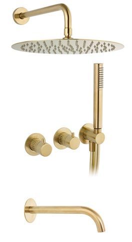 KIT DE DUCHA HORIZONTAL CON 3 SALIDAS Y CARTUCHO PROGRESIVO DE 35 MM