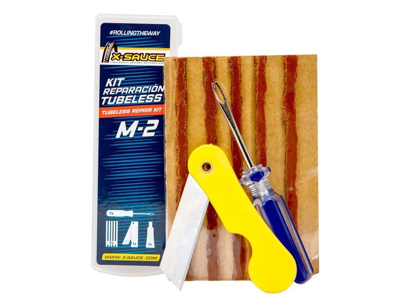 Kit de Mechas para Reparación de Neumáticos Tubeless M-2 X-Sauce – Solución Rápida para Reparaciones de Neumáticos Sin Cámara