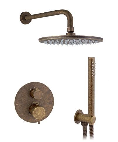 KIT EMPOTRADO DUCHA 2 SALIDAS CARTUCHO TERMOSTATICO