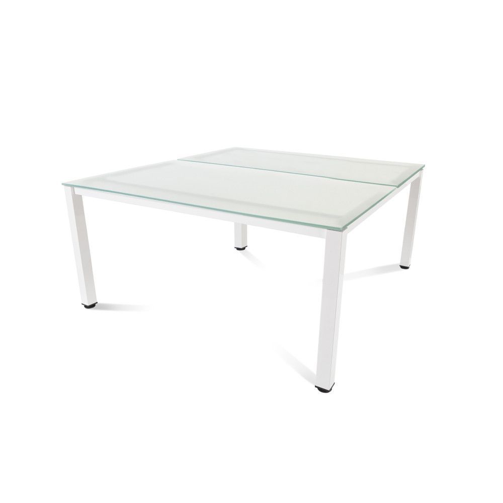 Kit Executive Mesa 160 x 163 Blanco / Cristal