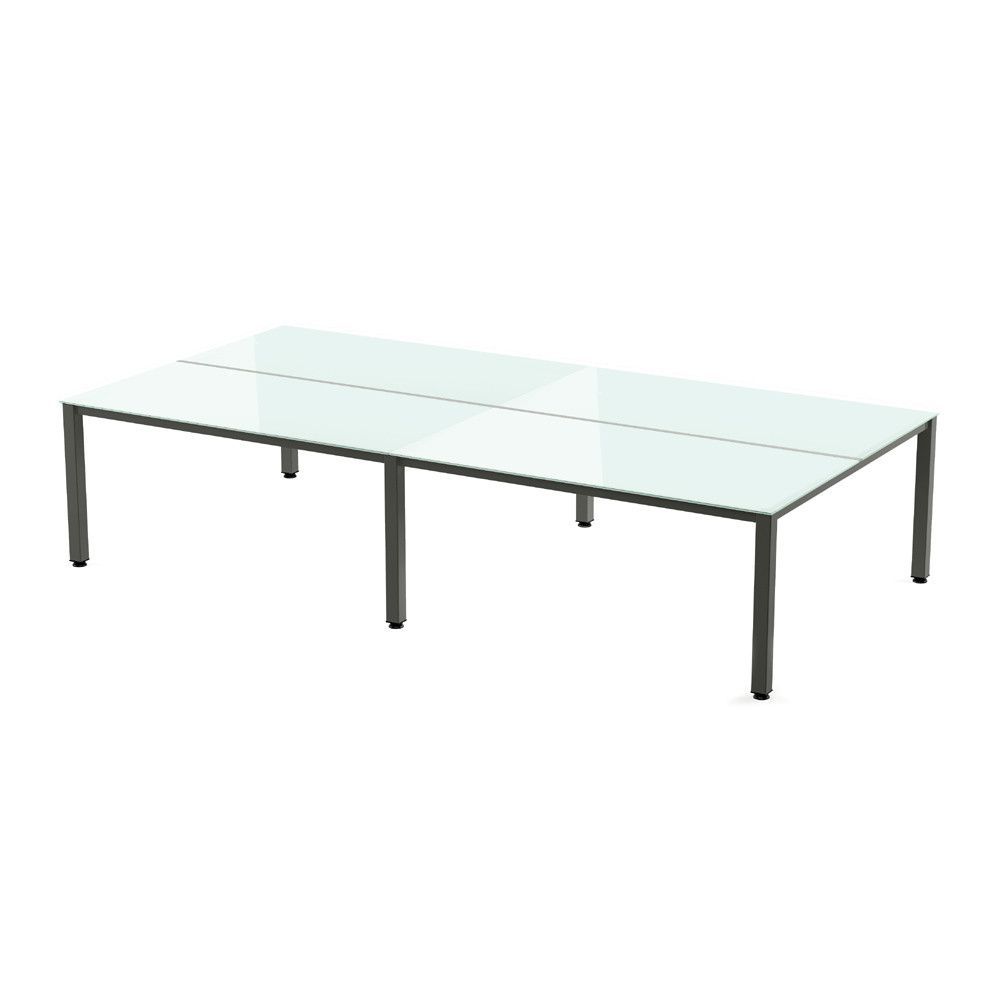 Kit Executive Mesa 320 x 163 Antracita / Cristal Blanco