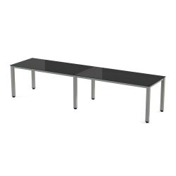 Kit Executive Mesa 320 x 80 Aluminio / Cristal Negro