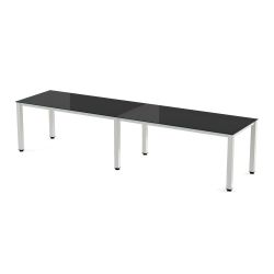 Kit Executive Mesa 320 x 80 Blanco / Cristal Negro