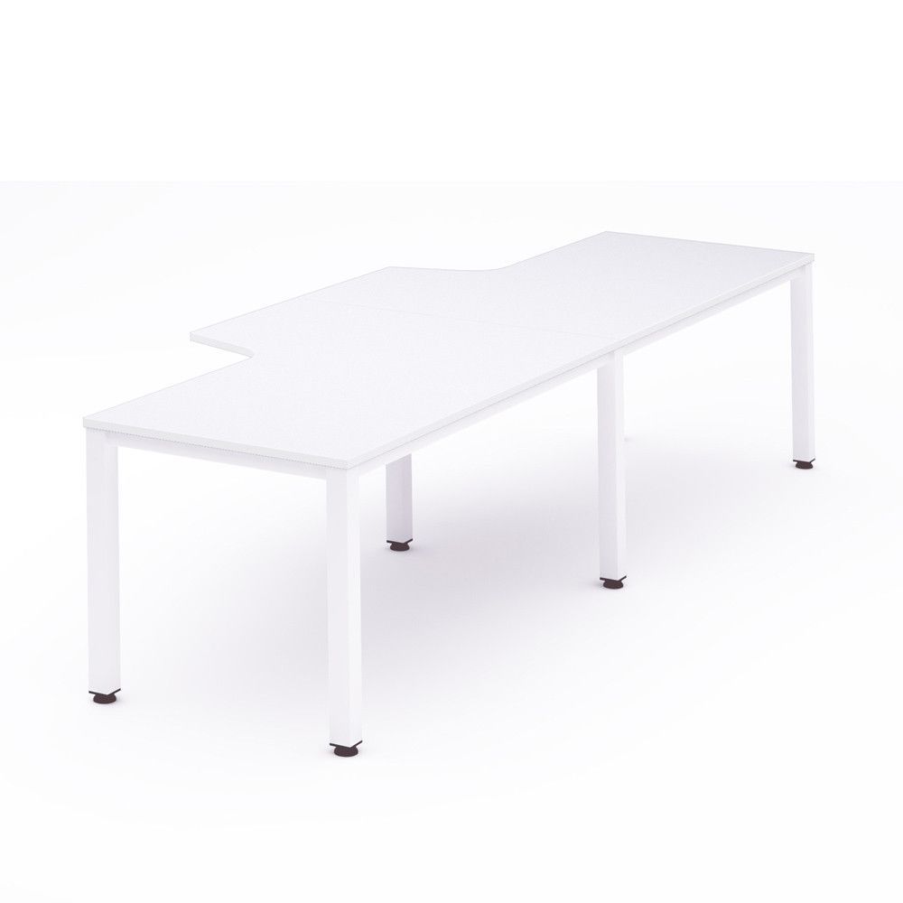 Kit Executive Mesa L Doble 320 x 120 x 80  Blanco / Blanco