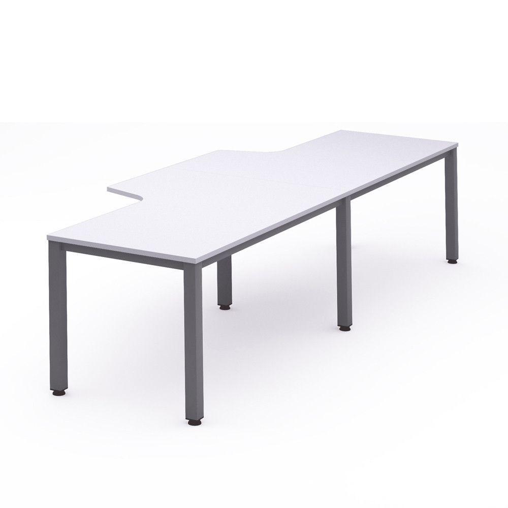 Kit Executive Mesa L Doble 360 x 120 x 80 Antracita / Blanco