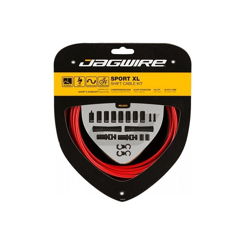 Kit funda y cable cambio jagwire sport xl (sram/shimano/campagnolo) rojo