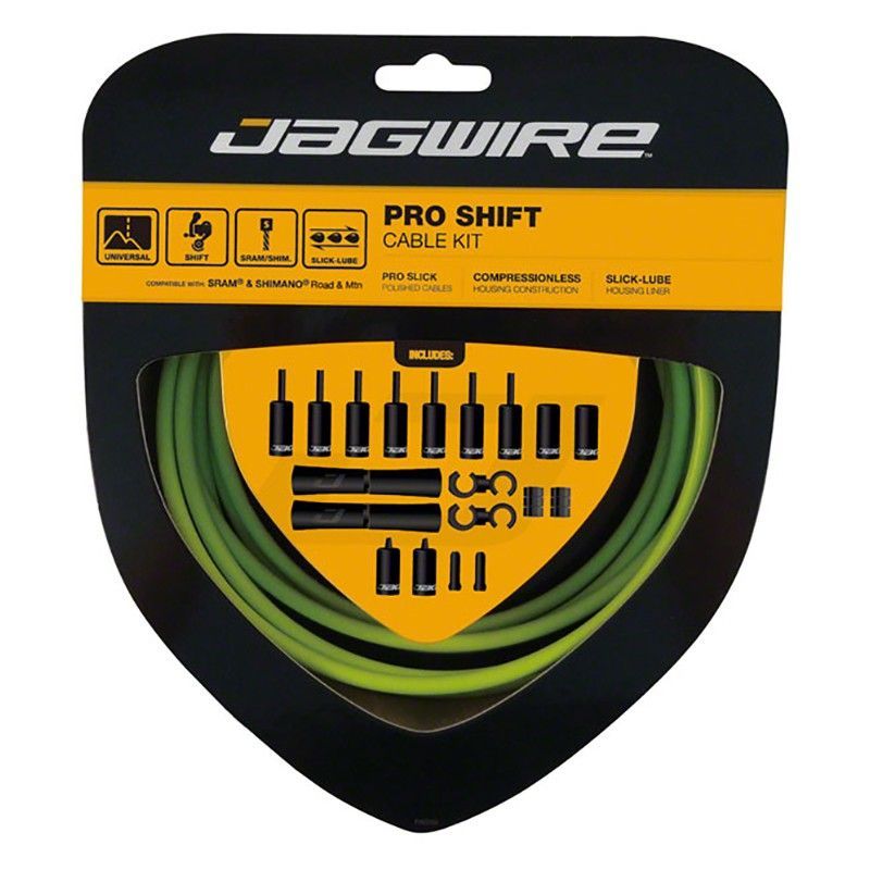Kit jagwire cambio carretera/mtb (sram/shimano) verde organico