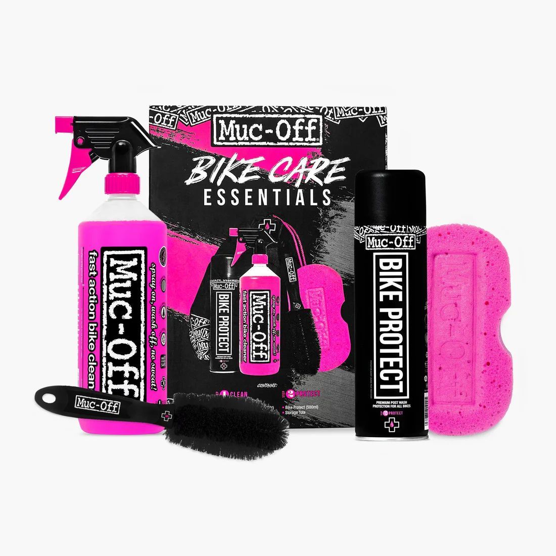 Kit Limpieza Muc-Off Essentials 🚴‍♂️🧽 | Set Básico para Bicicletas MTB, Carretera y Gravel | Limpieza y Mantenimiento Eficaz