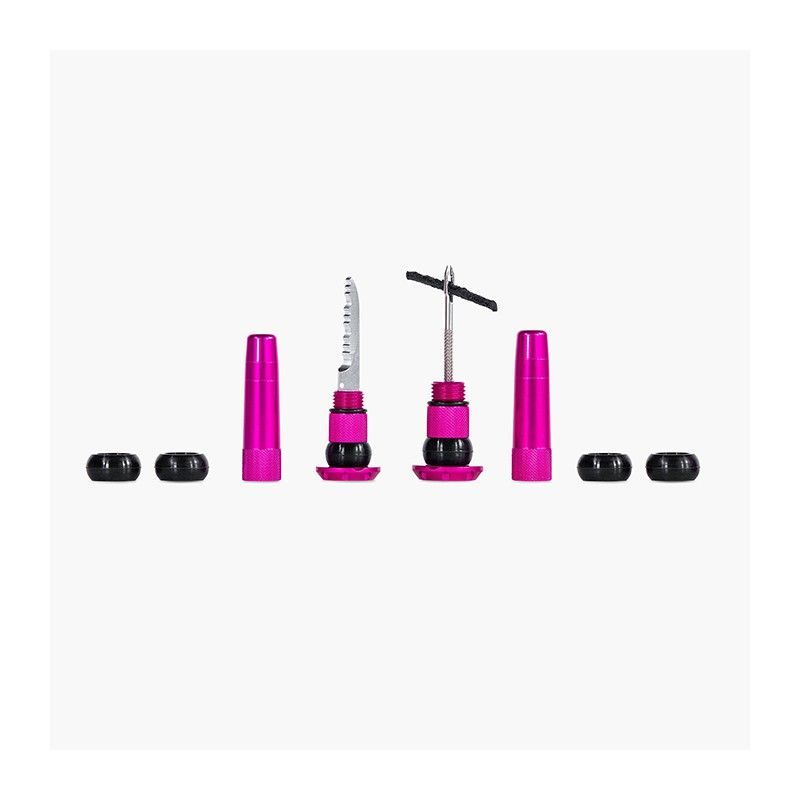 Kit Mechas Muc-Of Reparacion Tubeless Para Manillar Rosa