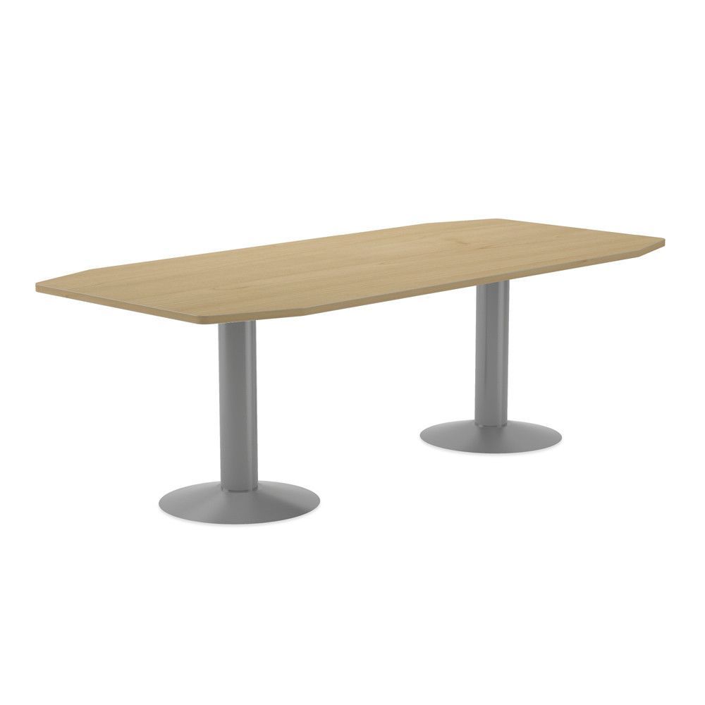 Kit Meeting Mesa 220 x 100 x 72 Aluminio / Roble