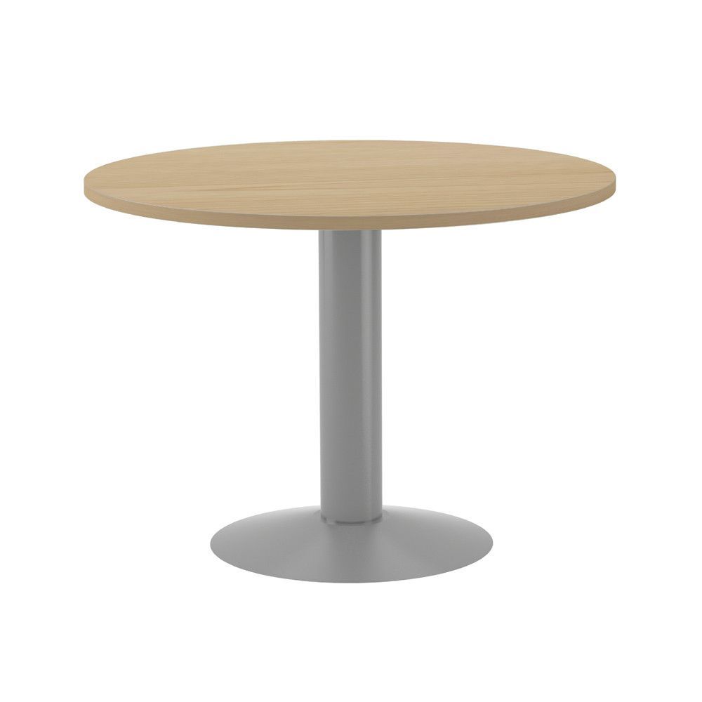 Kit Meeting Mesa Diam. 100 Aluminio / Roble