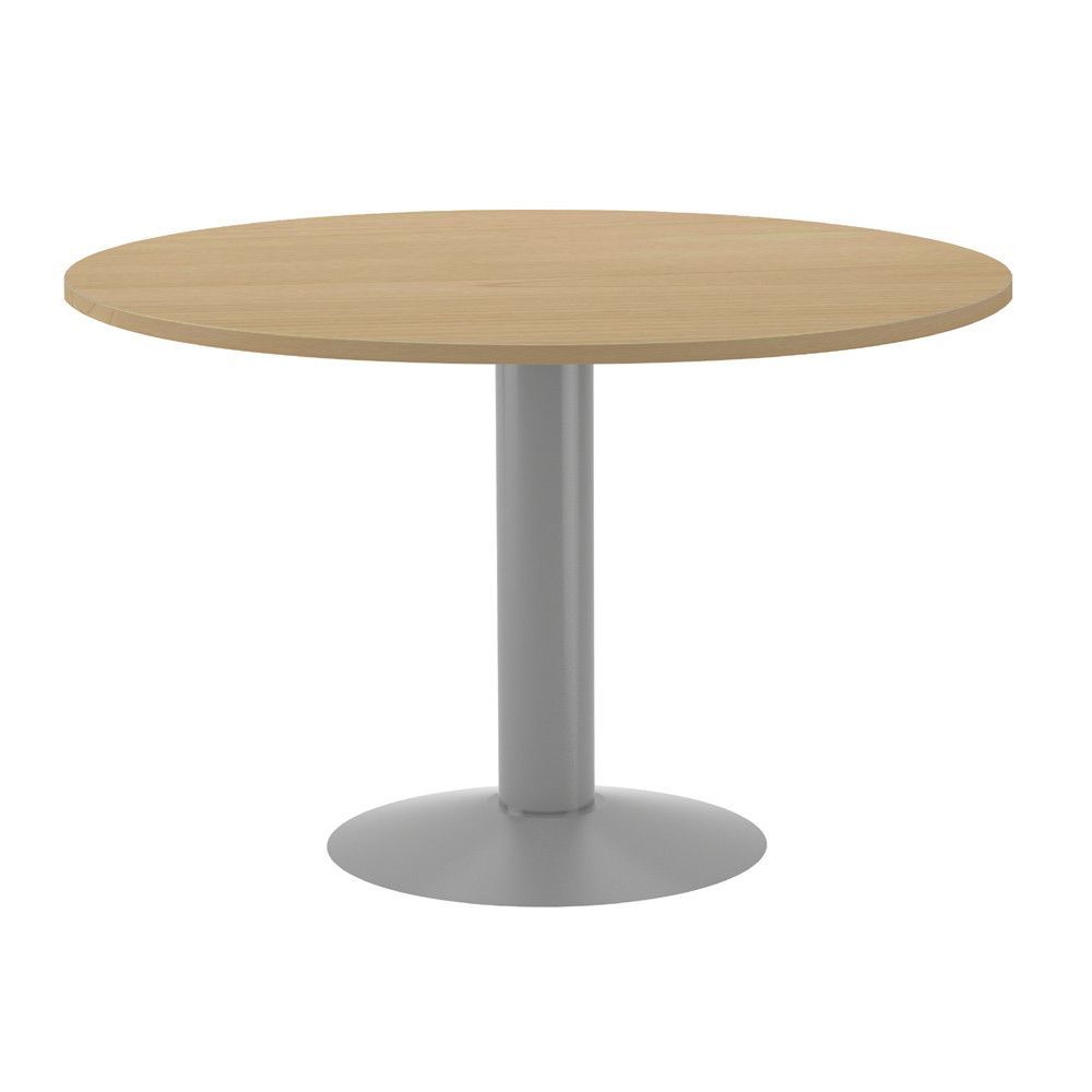 Kit Meeting Mesa Diam. 120 Aluminio / Roble