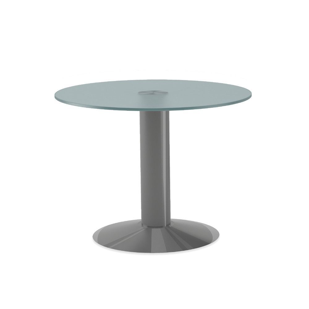 Kit Meeting Mesa Diam. 80 x 72 Cromado / Cristal