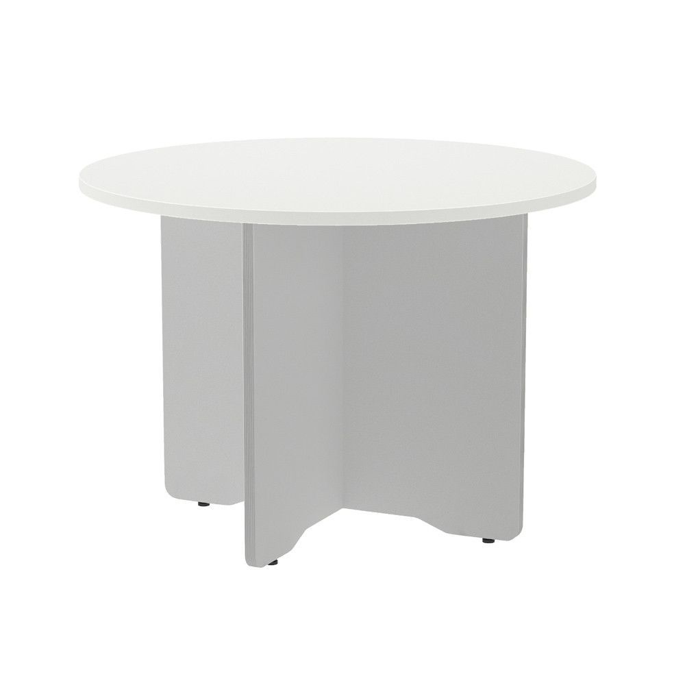 Kit Meeting Mesa Diámetro 100 Aluminio / Blanco