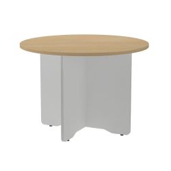 Kit Meeting Mesa Diámetro 100 Aluminio / Roble