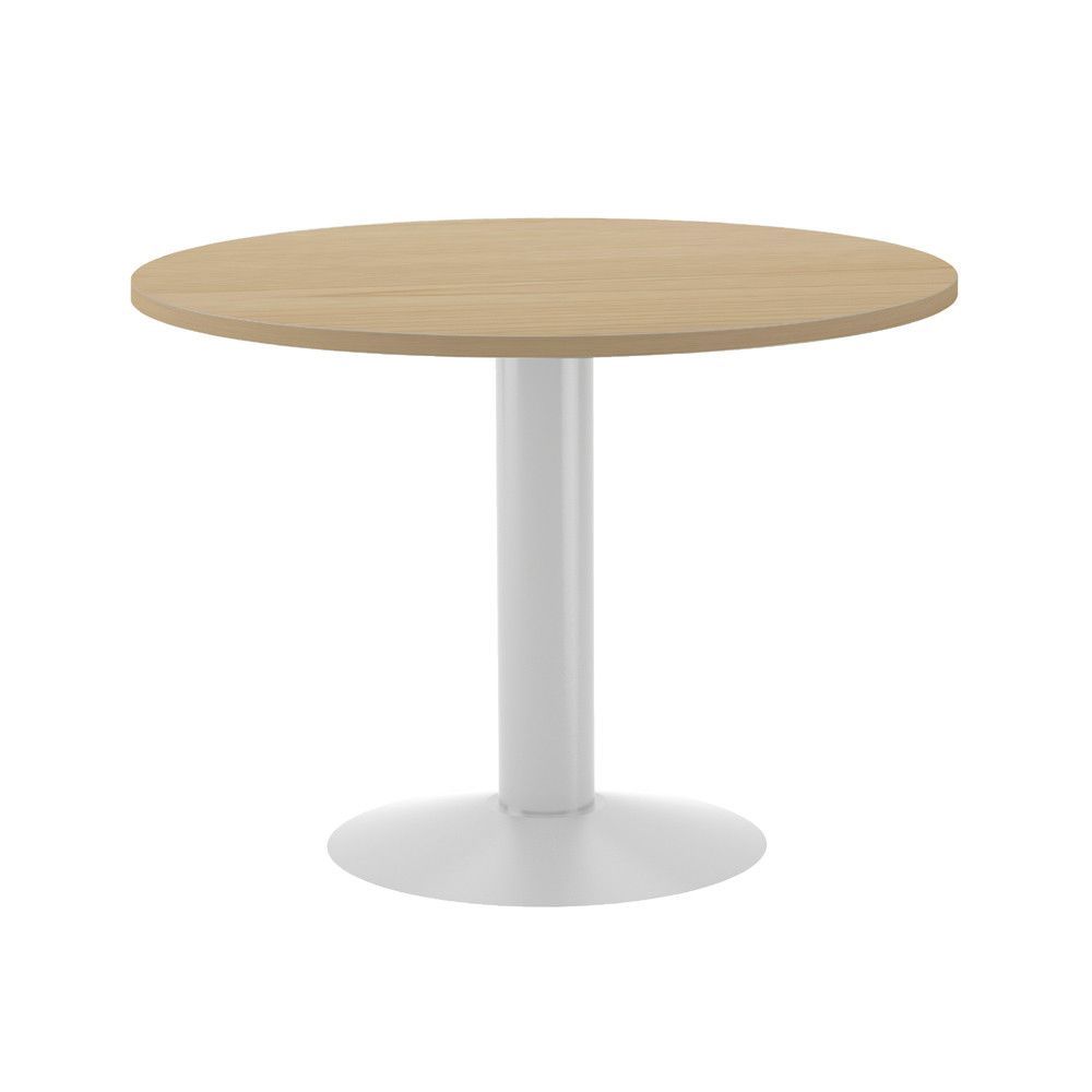 Kit Meeting Mesa Diámetro 100 Blanco / Roble