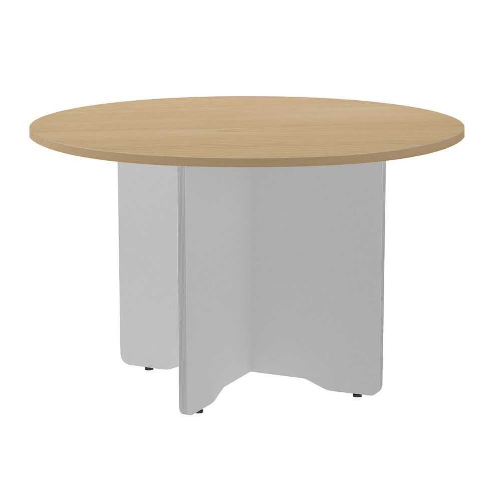 Kit Meeting Mesa Diámetro 120 Aluminio / Roble