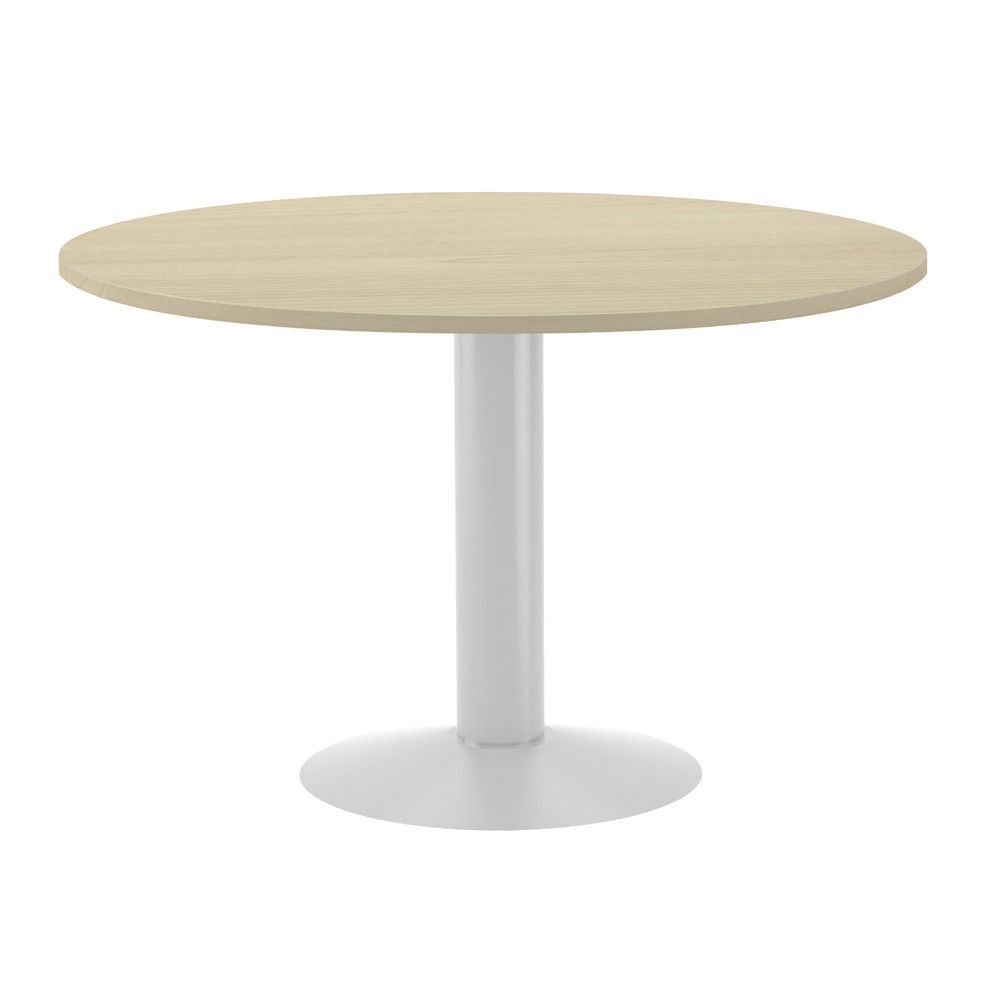 Kit Meeting Mesa Diámetro 120 Blanco / Haya
