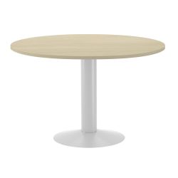 Kit Meeting Mesa Diámetro 120 Blanco / Haya